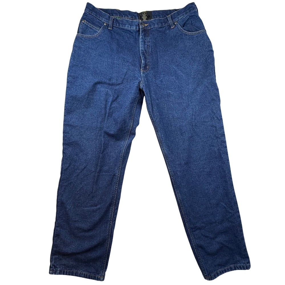RedHead‎ Flannel Lined Jeans Mens 42x32 Straight Leg Dark Wash Cotton